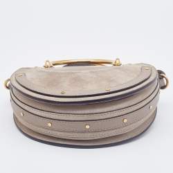 مملوكة مسبقًا Chloe Grey Suede and Leather Pixie Shoulder Bag