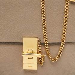 Pre Owned Chloe Grey Leather Medium Drew Shoulder Bag