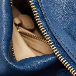 Pre Owned Chloe Blue/Black Leather Medium Paraty Satchel