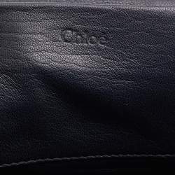 مملوكة مسبقًا Chloe Metallic Suede Faye Flap Shoulder Bag