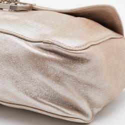 مملوكة مسبقًا Chloe Metallic Suede Faye Flap Shoulder Bag