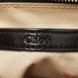 Pre Owned Chloe Black Leather Zip Hobo