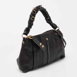 Pre Owned Chloe Black Leather Zip Hobo
