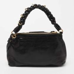 Pre Owned Chloe Black Leather Zip Hobo