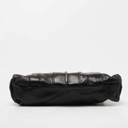 Pre Owned Chloe Black Leather Zip Hobo