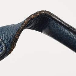 Pre Owned Chloe Blue/Black Snakeskin and Leather Large Paraty Satchel