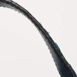 Pre Owned Chloe Blue/Black Snakeskin and Leather Large Paraty Satchel