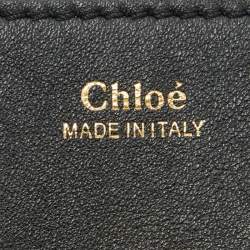 Chloe Black Leather Drew Chain Link Flap Shoulder Bag