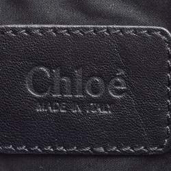 Chloe Metallic Gold/Black Snakeskin and Leather Clutch