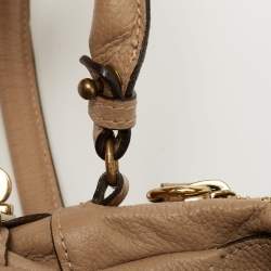 Pre Owned Chloe Beige Leather Large Paraty Satchel