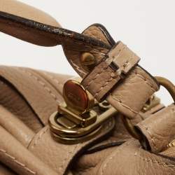 Pre Owned Chloe Beige Leather Large Paraty Satchel