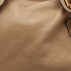 Pre Owned Chloe Beige Leather Large Paraty Satchel