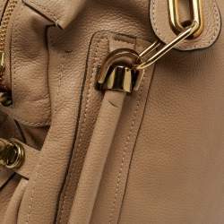 Pre Owned Chloe Beige Leather Large Paraty Satchel