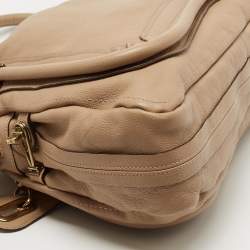 Pre Owned Chloe Beige Leather Large Paraty Satchel