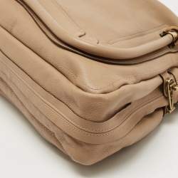 Pre Owned Chloe Beige Leather Large Paraty Satchel