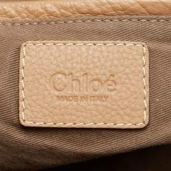 Pre Owned Chloe Beige Leather Large Marcie Shoulder Bag