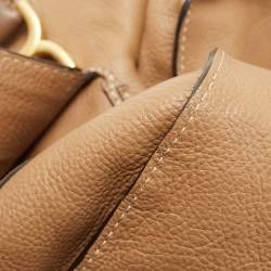 Pre Owned Chloe Beige Leather Large Marcie Shoulder Bag