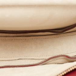 Pre Owned Chloe Maroon Leather and Suede Small Pixie Round Crossbody Bag