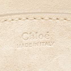 Pre Owned Chloe Maroon Leather and Suede Small Pixie Round Crossbody Bag