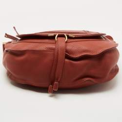 Pre Owned Chloe Brown Leather Medium Marcie Hobo
