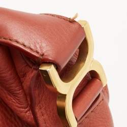 Pre Owned Chloe Brown Leather Medium Marcie Hobo