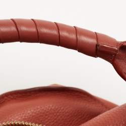 Pre Owned Chloe Brown Leather Medium Marcie Hobo