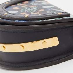 Pre Owned Chloe Multicolor Floral Print Leather Small Nile Bracelet Minaudiere Bag 