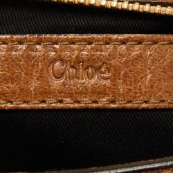 Pre Owned Chloe Bronze Leather Ethel Satchel