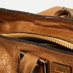 Pre Owned Chloe Bronze Leather Ethel Satchel