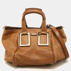 Pre Owned Chloe Bronze Leather Ethel Satchel