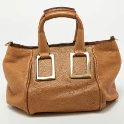 Pre Owned Chloe Bronze Leather Ethel Satchel