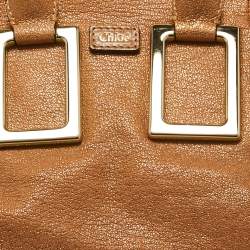 Pre Owned Chloe Bronze Leather Ethel Satchel