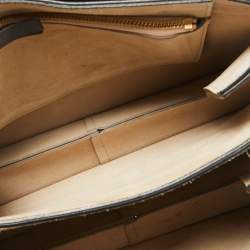 Pre Owned Chloe Dark Grey Suede and Leather Medium Faye Shoulder Bag