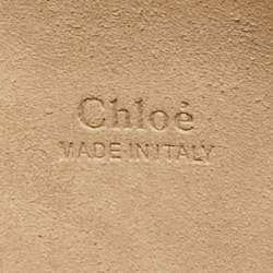 Pre Owned Chloe Dark Grey Suede and Leather Medium Faye Shoulder Bag