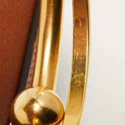 Chloe Brown Leather and Suede Medium Nile Bracelet Top Handle Bag