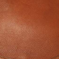 Chloe Brown Leather and Suede Medium Nile Bracelet Top Handle Bag
