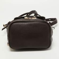 Chloe Brown Leather and Suede Small Faye Daye Backpack