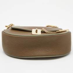 Pre Owned Chloe Brown Leather Small Drew Chain Crossbody Bag