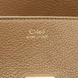 Pre Owned Chloe Brown Leather Small Drew Chain Crossbody Bag