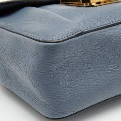 Pre Owned حقيبة كتف كلوي إلسي جلد بنفسجي صغيرة 