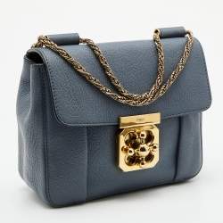 Pre Owned حقيبة كتف كلوي إلسي جلد بنفسجي صغيرة 