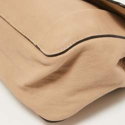 Pre Owned Chloe Beige Leather Medium Elsie Chain Shoulder Bag