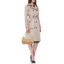 Pre Owned Chloe Beige Leather Medium Elsie Chain Shoulder Bag