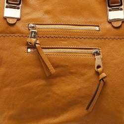 Pre Owned Chloe Tan Leather Angie Hobo