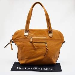 Pre Owned Chloe Tan Leather Angie Hobo