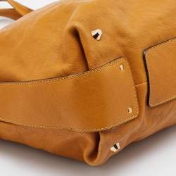 Pre Owned Chloe Tan Leather Angie Hobo
