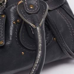 Pre Owned Chloe Navy Blue Leather Medium Paddington Satchel