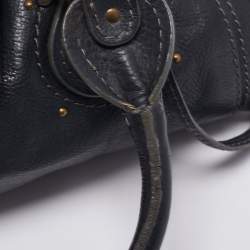 Pre Owned Chloe Navy Blue Leather Medium Paddington Satchel