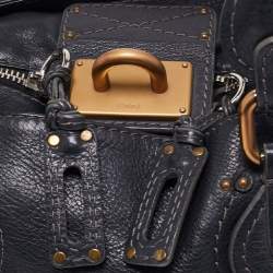 Pre Owned Chloe Navy Blue Leather Medium Paddington Satchel