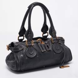 Pre Owned Chloe Navy Blue Leather Medium Paddington Satchel
